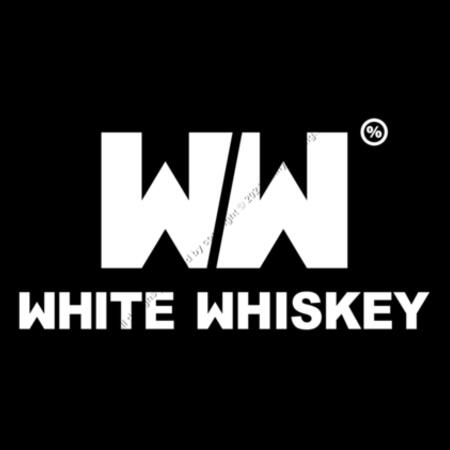 WHITE WHISKEY - MEN`S BLACK T-SHIRT - FRONT PRINT Design