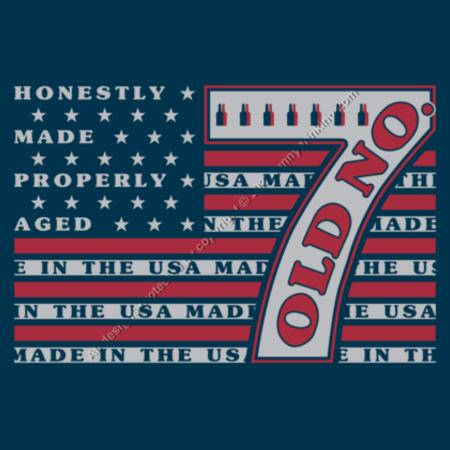 OLD NUMBER 7 - WOMEN`S NAVY T-SHIRT - FRONT PRINT Design