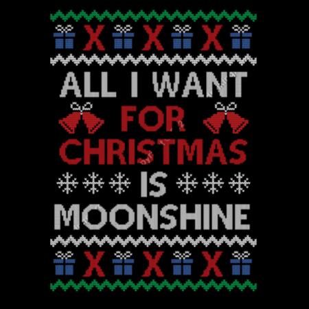 ALL I WANT FOR CHRISTMAS - UGLY CHRISTMAS COLLECTION - MEN`S BLACK T-SHIRT - FRONT PRINT Design
