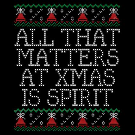 ALL THAT MATTERS - UGLY CHRISTMAS COLLECTION - WOMEN`S BLACK T-SHIRT - FRONT PRINT Design