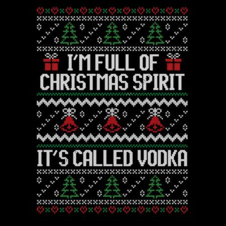FULL OF SPIRIT - UGLY CHRISTMAS COLLECTION - WOMEN`S BLACK T-SHIRT - FRONT PRINT Design