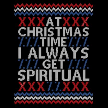 SPIRITUAL - UGLY CHRISTMAS COLLECTION - WOMEN`S BLACK T-SHIRT - FRONT PRINT Design
