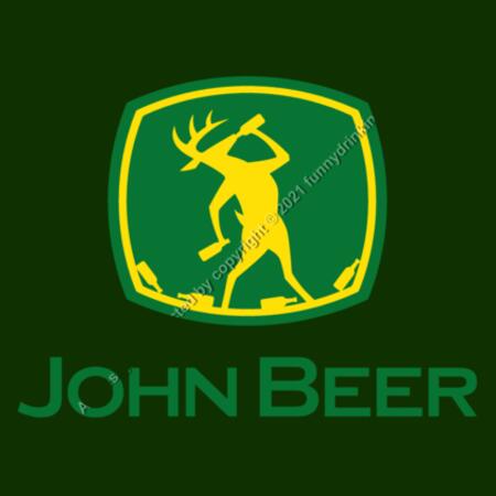 JOHN BEER - GREEN - MEN`S GREEN T-SHIRT - FRONT PRINT Design