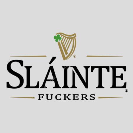 SLÁINTE FUCKERS - MEN`S WHITE TANK TOP - FRONT PRINT Design