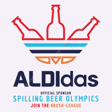ALDIDAS - WOMEN`S WHITE CROP TOP - FRONT PRINT Design