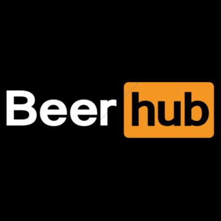 BEER HUB - MEN`S BLACK TANK TOP - FRONT PRINT Design