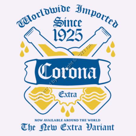 CORONA EXTRA - WOMEN`S WHITE T-SHIRT - FRONT PRINT Design