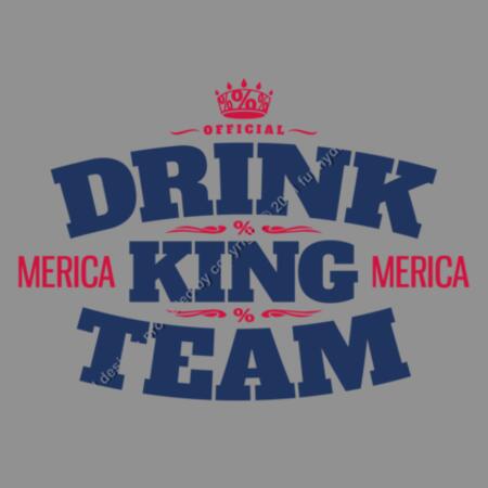 DKT MERICA - GREY MARLE - MEN`S T-SHIRT - FRONT AND BACK PRINT - DRINK KING TEAM COLLECTION Design
