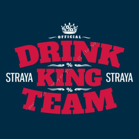 DKT STRAYA - NAVY BLUE - MEN`S T-SHIRT - FRONT AND BACK PRINT - DRINK KING TEAM COLLECTION Design