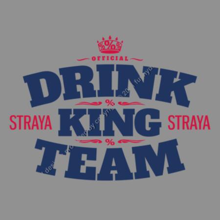 DKT STRAYA - GREY MARLE - MEN`S T-SHIRT - FRONT AND BACK PRINT - DRINK KING TEAM COLLECTION Design