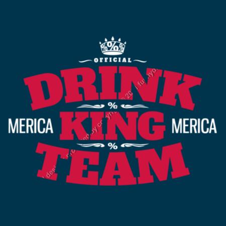 DKT MERICA - NAVY BLUE - MEN`S HOODIE - FRONT AND BACK PRINT - DRINK KING TEAM COLLECTION Design