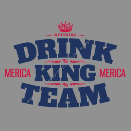 DKT MERICA - GREY MARLE - MEN`S HOODIE - FRONT AND BACK PRINT - DRINK KING TEAM COLLECTION Design