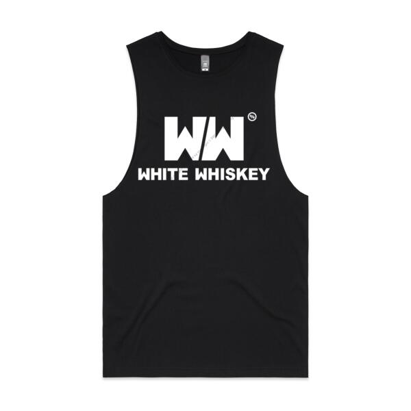 WHITE WHISKEY - MEN`S BLACK TANK TOP - FRONT PRINT Thumbnail