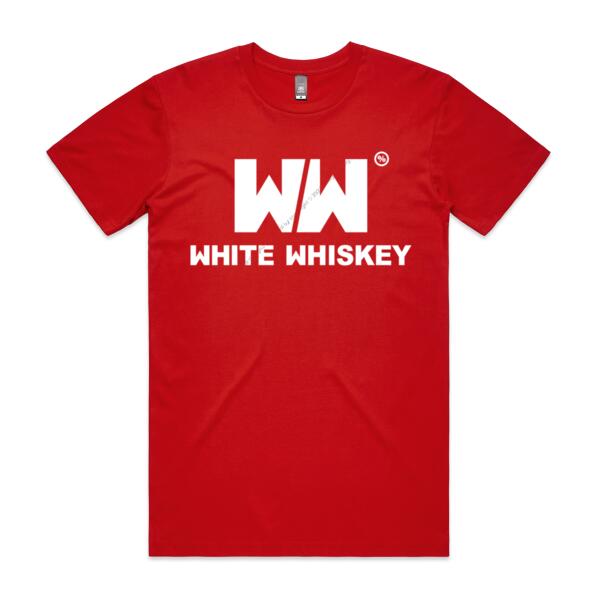 WHITE WHISKEY - MEN`S RED T-SHIRT - FRONT PRINT Thumbnail