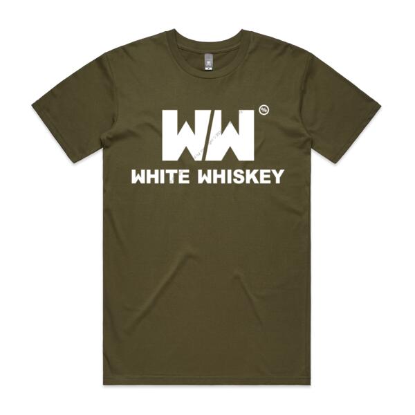 WHITE WHISKEY - MEN`S ARMY T-SHIRT - FRONT PRINT Thumbnail