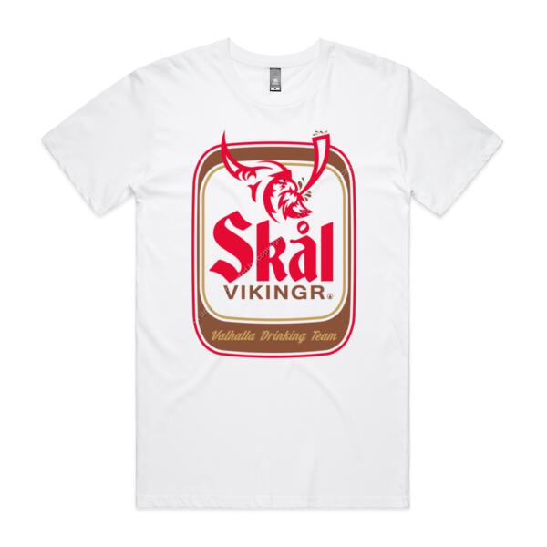 SKÅL VIKINGR - COMPACT -  MEN`S WHITE T-SHIRT - FRONT PRINT Thumbnail