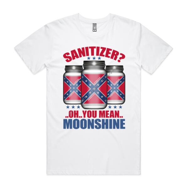 OH YOU MEAN MOONSHINE - SANITIZER - MEN`S WHITE T-SHIRT - FRONT PRINT Thumbnail