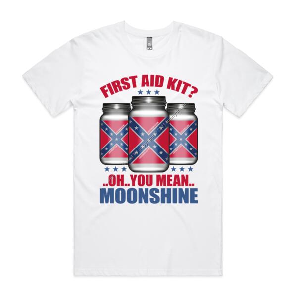 OH YOU MEAN MOONSHINE - FIRST AID KIT - MEN`S WHITE T-SHIRT - FRONT PRINT Thumbnail