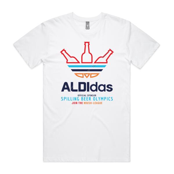 ALDIDAS - MEN`S WHITE T-SHIRT - FRONT PRINT Thumbnail