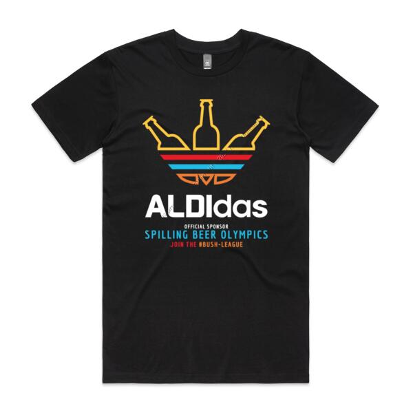 ALDIDAS - MEN`S BLACK T-SHIRT - FRONT PRINT Thumbnail