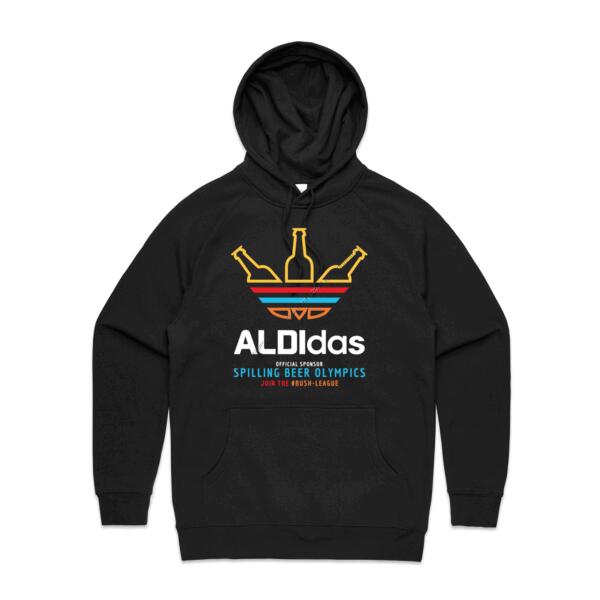 ALDIDAS - MEN`S BLACK HOODIE - FRONT PRINT Thumbnail
