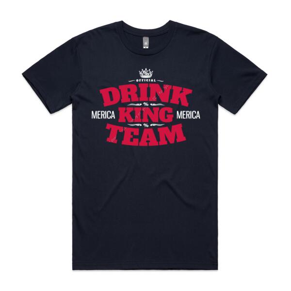 DKT MERICA - NAVY BLUE - MEN`S T-SHIRT - FRONT AND BACK PRINT - DRINK KING TEAM COLLECTION Thumbnail