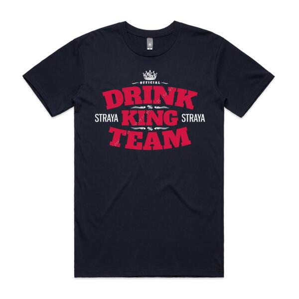 DKT STRAYA - NAVY BLUE - MEN`S T-SHIRT - FRONT AND BACK PRINT - DRINK KING TEAM COLLECTION Thumbnail
