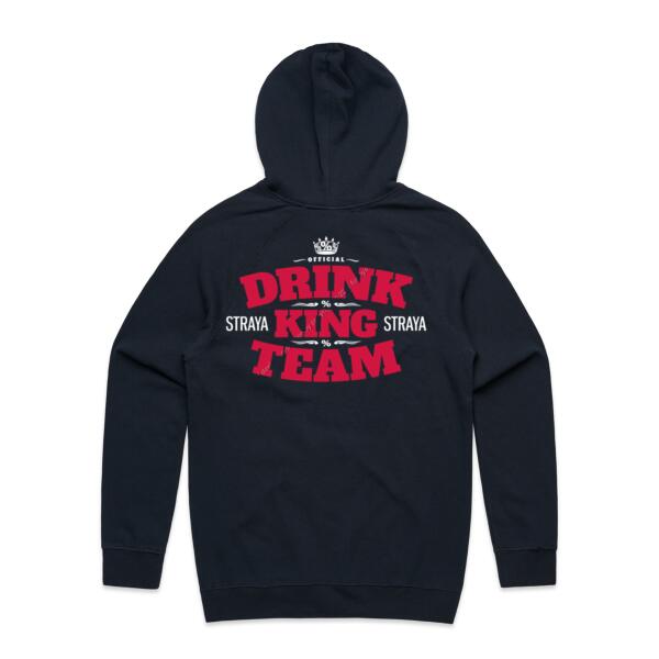 DKT STRAYA - NAVY BLUE - MEN`S HOODIE - FRONT AND BACK PRINT - DRINK KING TEAM COLLECTION Thumbnail